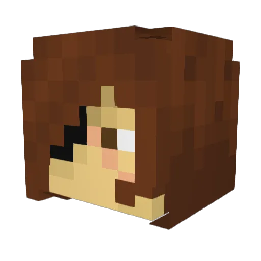Alaixe Minecraft avatar head, 3D render