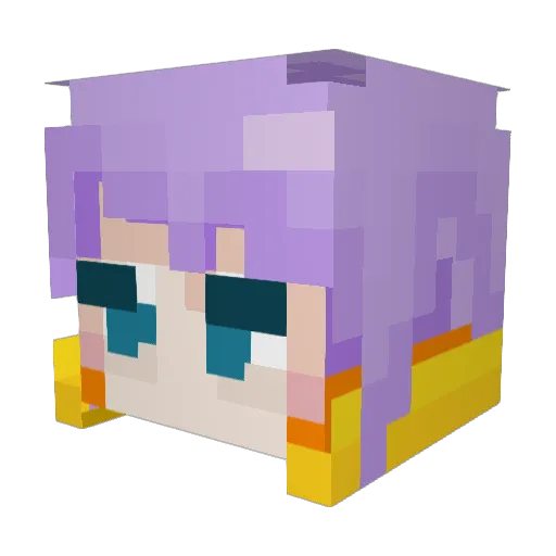 Alaixess Minecraft avatar head, 3D render