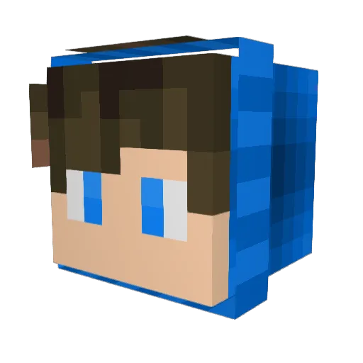 Alakeshak Minecraft avatar head, 3D render