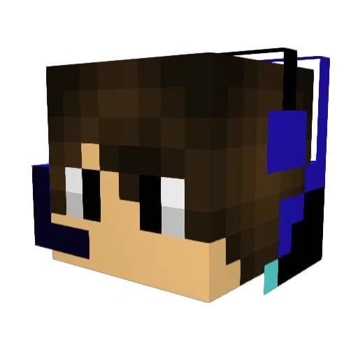 Alan02 Minecraft avatar head, 3D render
