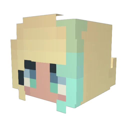 AlanCaul Minecraft avatar head, 3D render