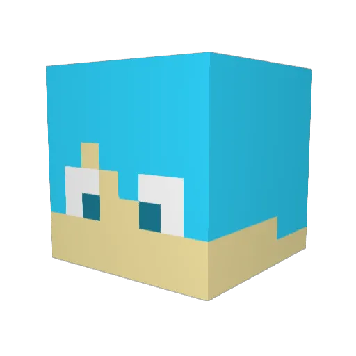 AlanDrakeSchultz Minecraft avatar head, 3D render