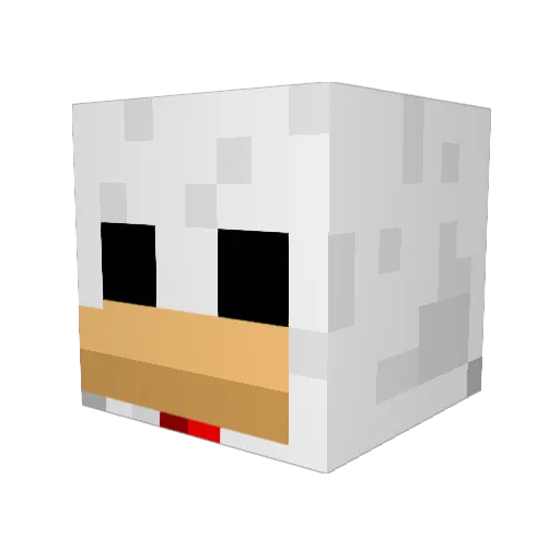 AlanGBC Minecraft avatar head, 3D render
