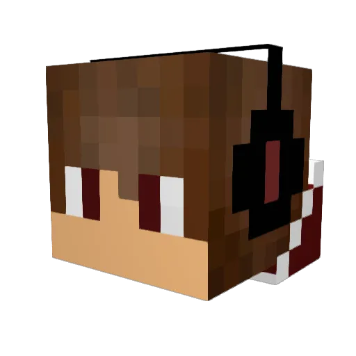 AlanGamingMX Minecraft avatar head, 3D render