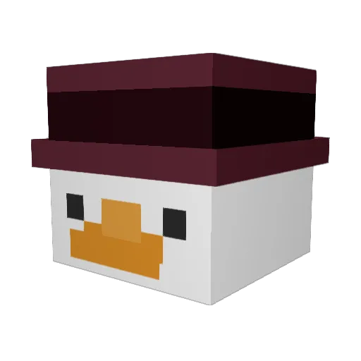 AlanGoose Minecraft avatar head, 3D render