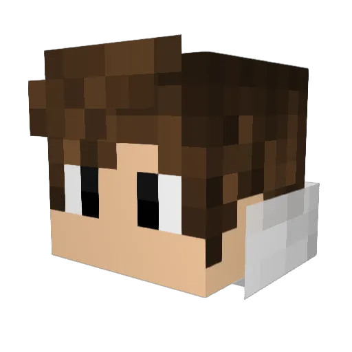 AlanHowell Minecraft avatar head, 3D render