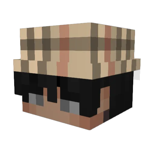 AlanSosa Minecraft avatar head, 3D render