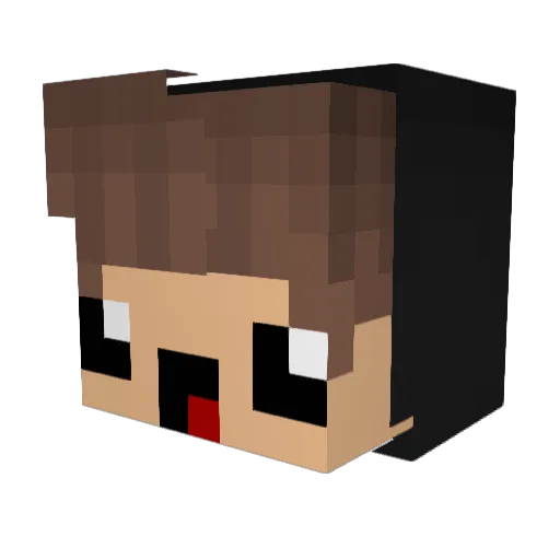 AlanTchanZ Minecraft avatar head, 3D render