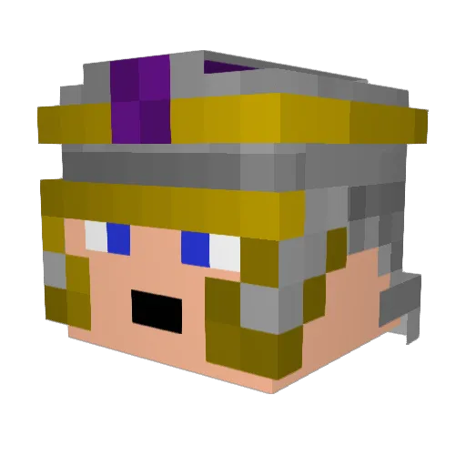 Alan_West Minecraft avatar head, 3D render