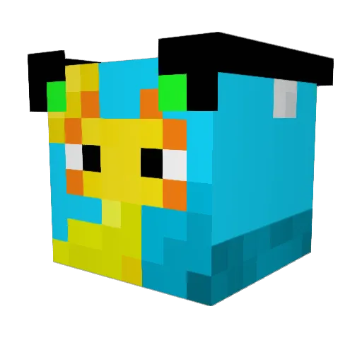 Alan_X4 Minecraft avatar head, 3D render
