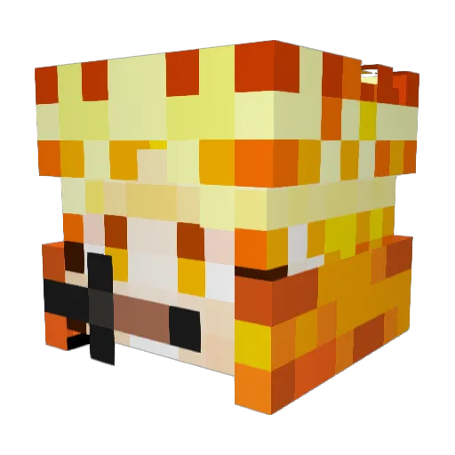 Alan_bear Minecraft avatar head, 3D render
