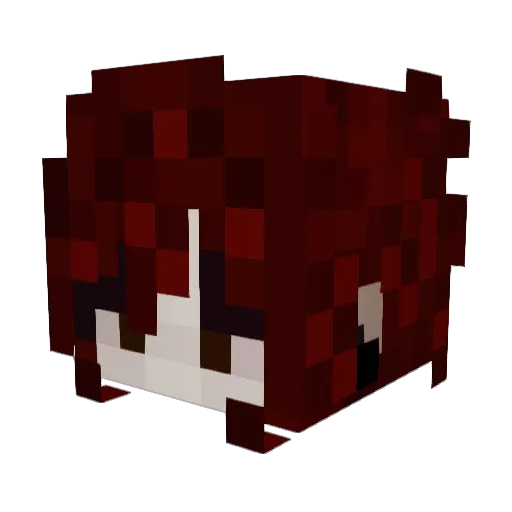 AlanaGTS Minecraft avatar head, 3D render