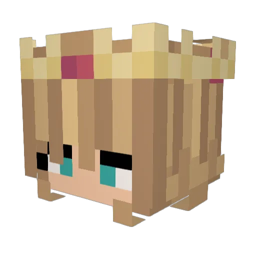 AlanaRosae Minecraft avatar head, 3D render