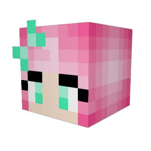 Alandrya Minecraft avatar head, 3D render