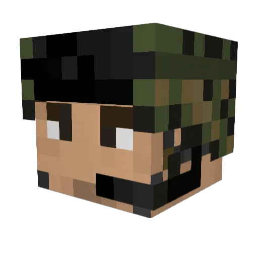 Alanf411 Minecraft avatar head, 3D render