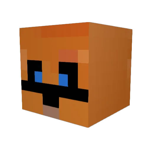 Alangu2404 Minecraft avatar head, 3D render