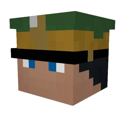Alanguiano Minecraft avatar head, 3D render