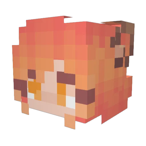 Alannahb Minecraft avatar head, 3D render