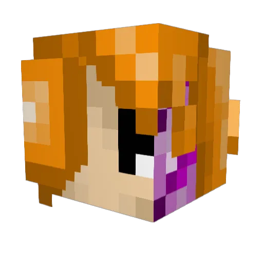 Alanouille Minecraft avatar head, 3D render