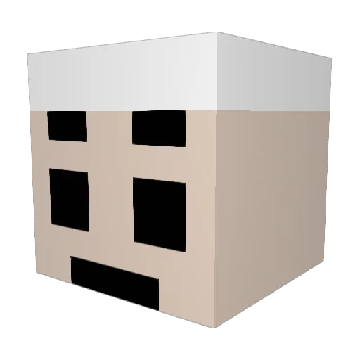 Alanpda Minecraft avatar head, 3D render