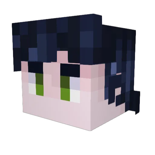 Alanzando Minecraft avatar head, 3D render