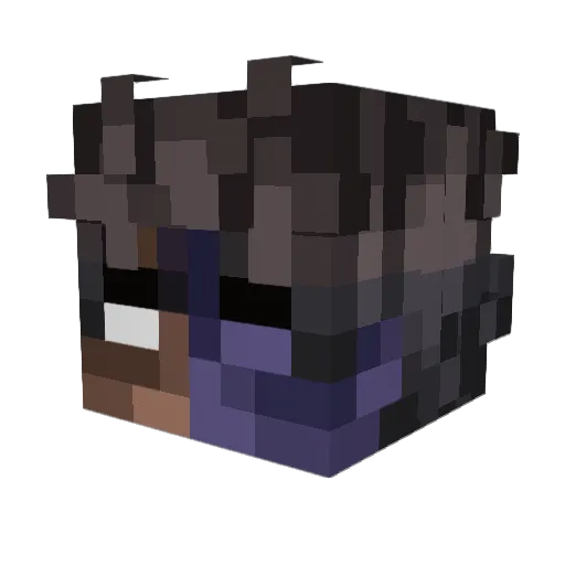 Alarae Minecraft avatar head, 3D render