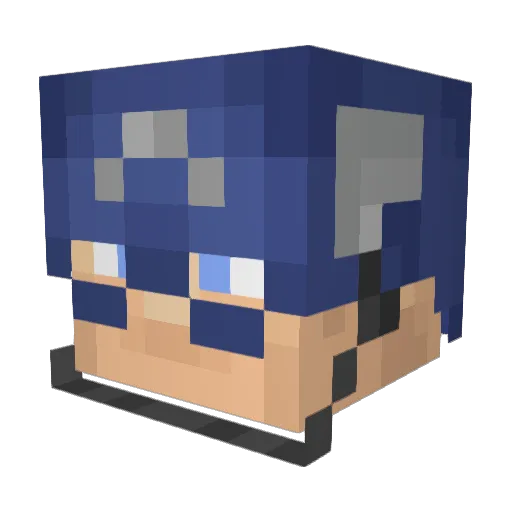 Alarge1 Minecraft avatar head, 3D render