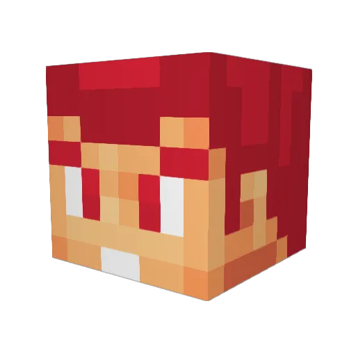 Alarium Minecraft avatar head, 3D render