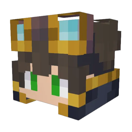 Alarm_Clock_37 Minecraft avatar head, 3D render