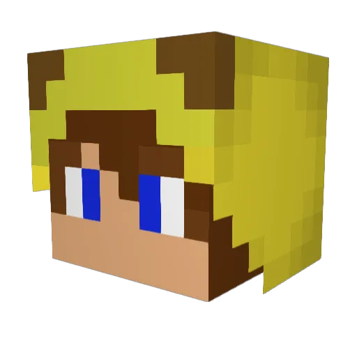 AlarmedShark923 Minecraft avatar head, 3D render