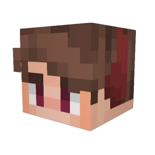 Alaryo Minecraft avatar head, 3D render