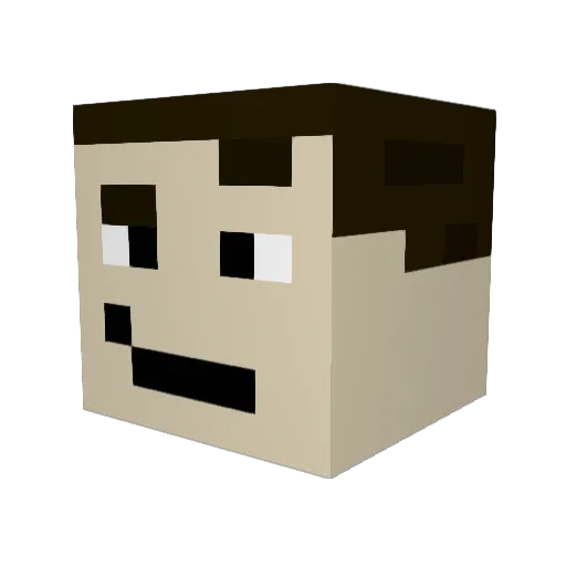 Alas1789 Minecraft avatar head, 3D render