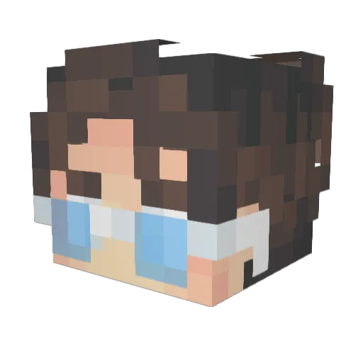 AlasHyacinthus Minecraft avatar head, 3D render