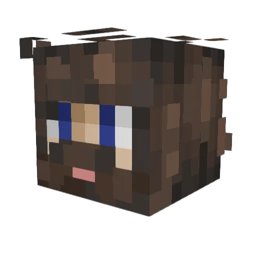 AlaskaJack Minecraft avatar head, 3D render