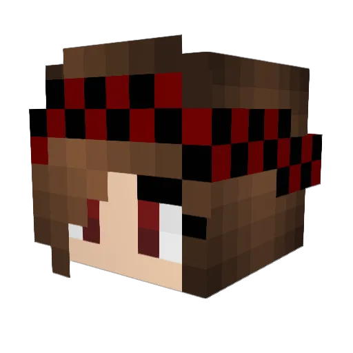 Alaska_Yang Minecraft avatar head, 3D render