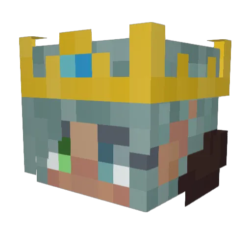 Alaskya Minecraft avatar head, 3D render