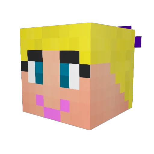 AlasseEarfalas Minecraft avatar head, 3D render