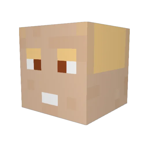 AlastevX Minecraft avatar head, 3D render