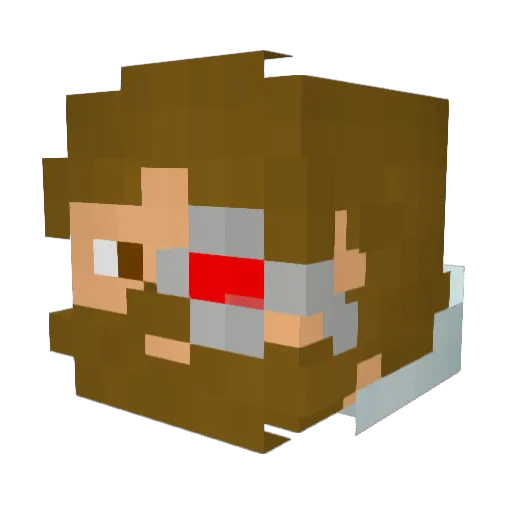 Alastor_667 Minecraft avatar head, 3D render