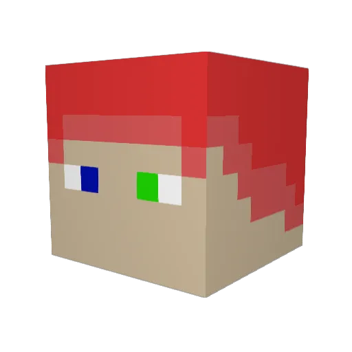 Alastrap Minecraft avatar head, 3D render