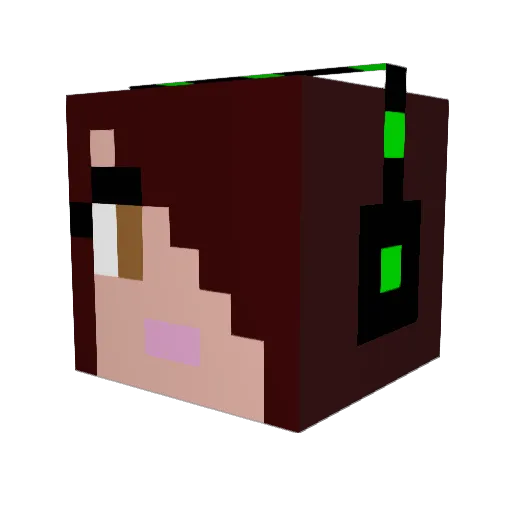 Alateria Minecraft avatar head, 3D render