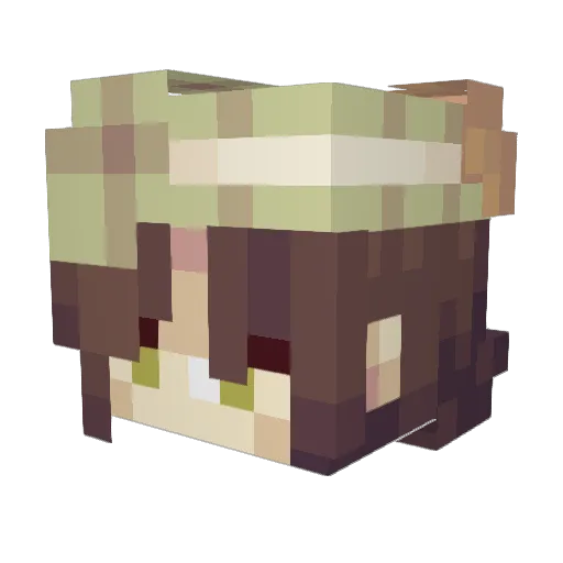AlaurelOlive21 Minecraft avatar head, 3D render