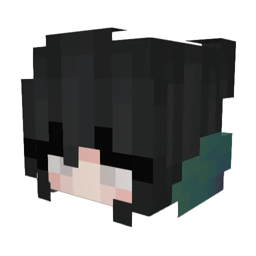 Alaxous Minecraft avatar head, 3D render