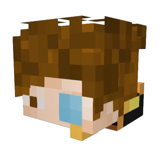 Alay8 Minecraft avatar head, 3D render