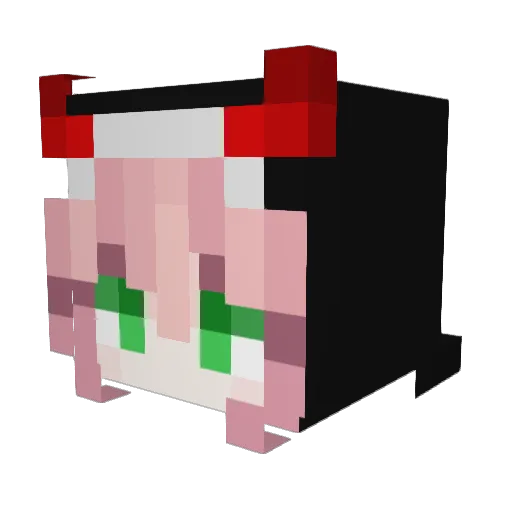 Alayc Minecraft avatar head, 3D render