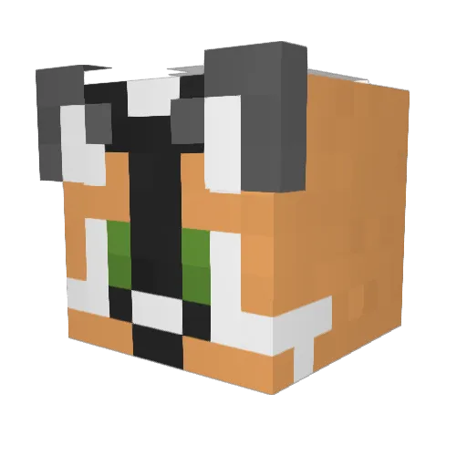 Alazell Minecraft avatar head, 3D render