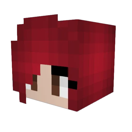 AlbaBCB Minecraft avatar head, 3D render