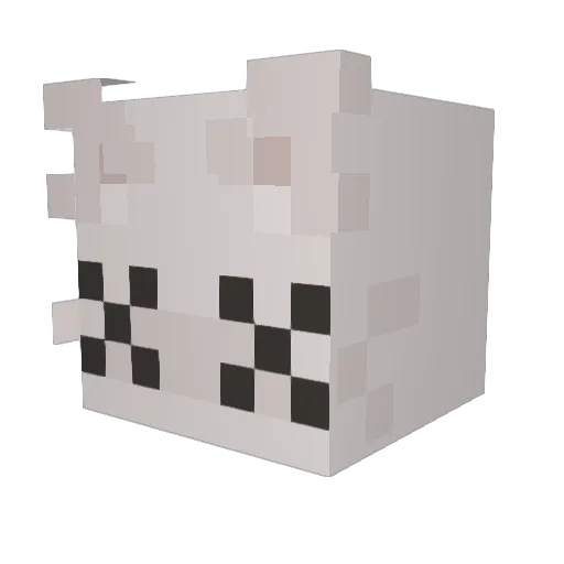 AlbaFVZ Minecraft avatar head, 3D render