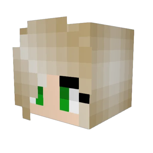 AlbaMusbak Minecraft avatar head, 3D render