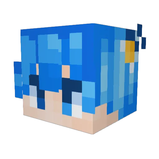 Alba_Ashoka Minecraft avatar head, 3D render